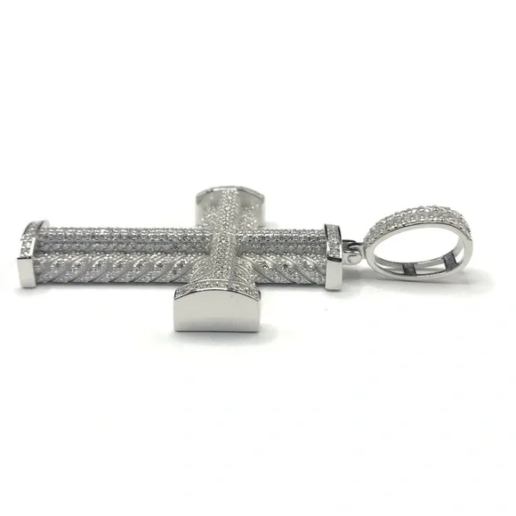 925 Sterling Silver 5.20CTMOISSANITE Cross Men’s Pendant